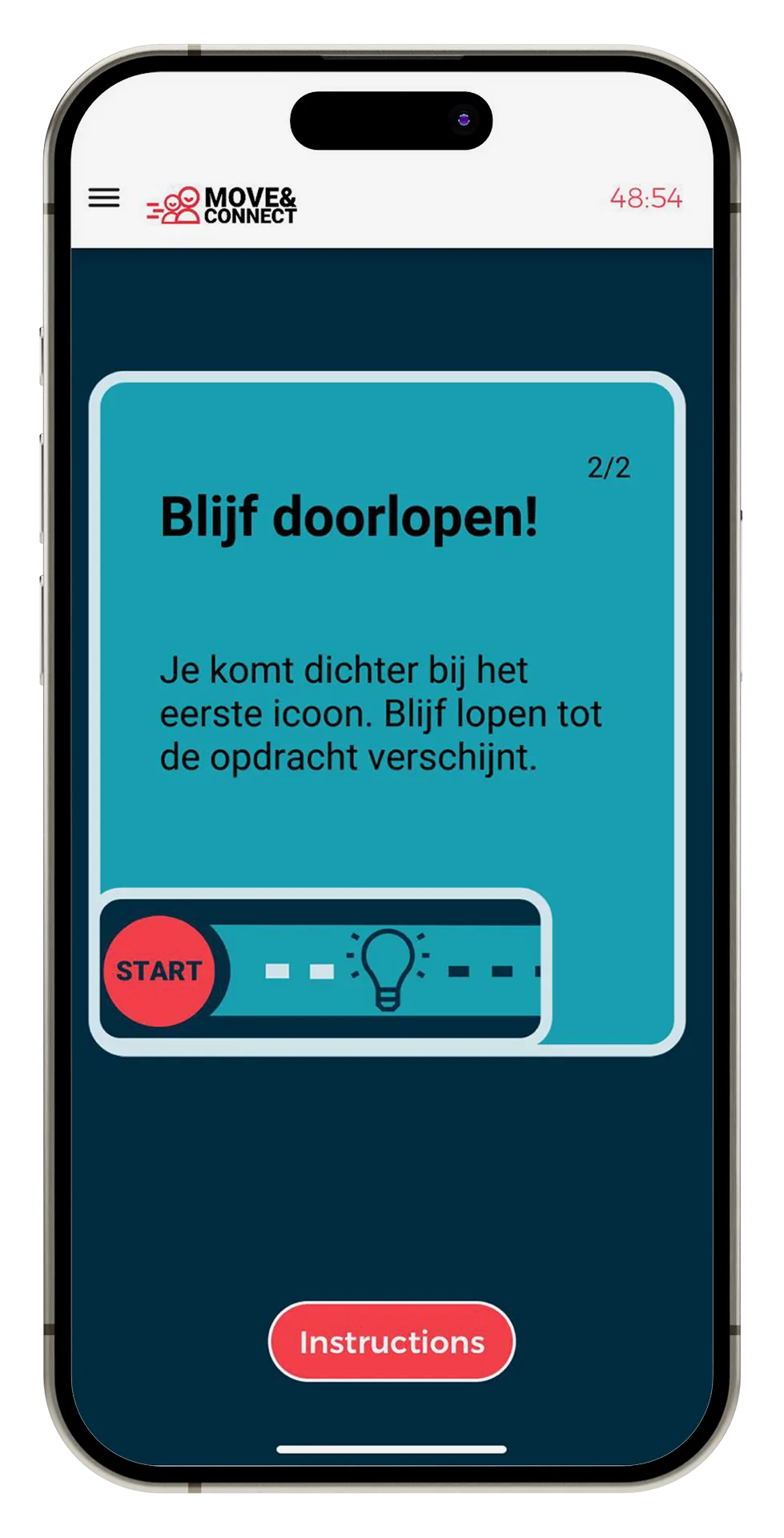 MOVE&CONNECT Mockup Nederlands scherm 2