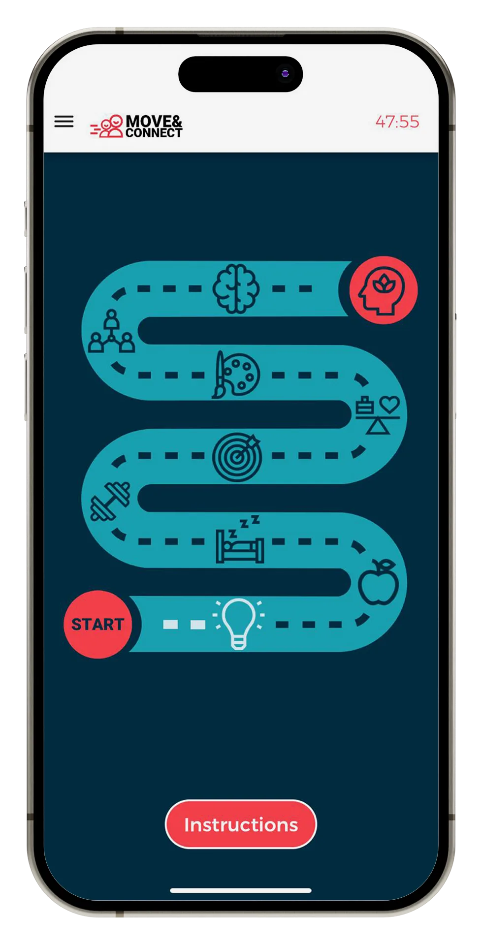 MOVE&CONNECT Mockup Nederlands scherm 6